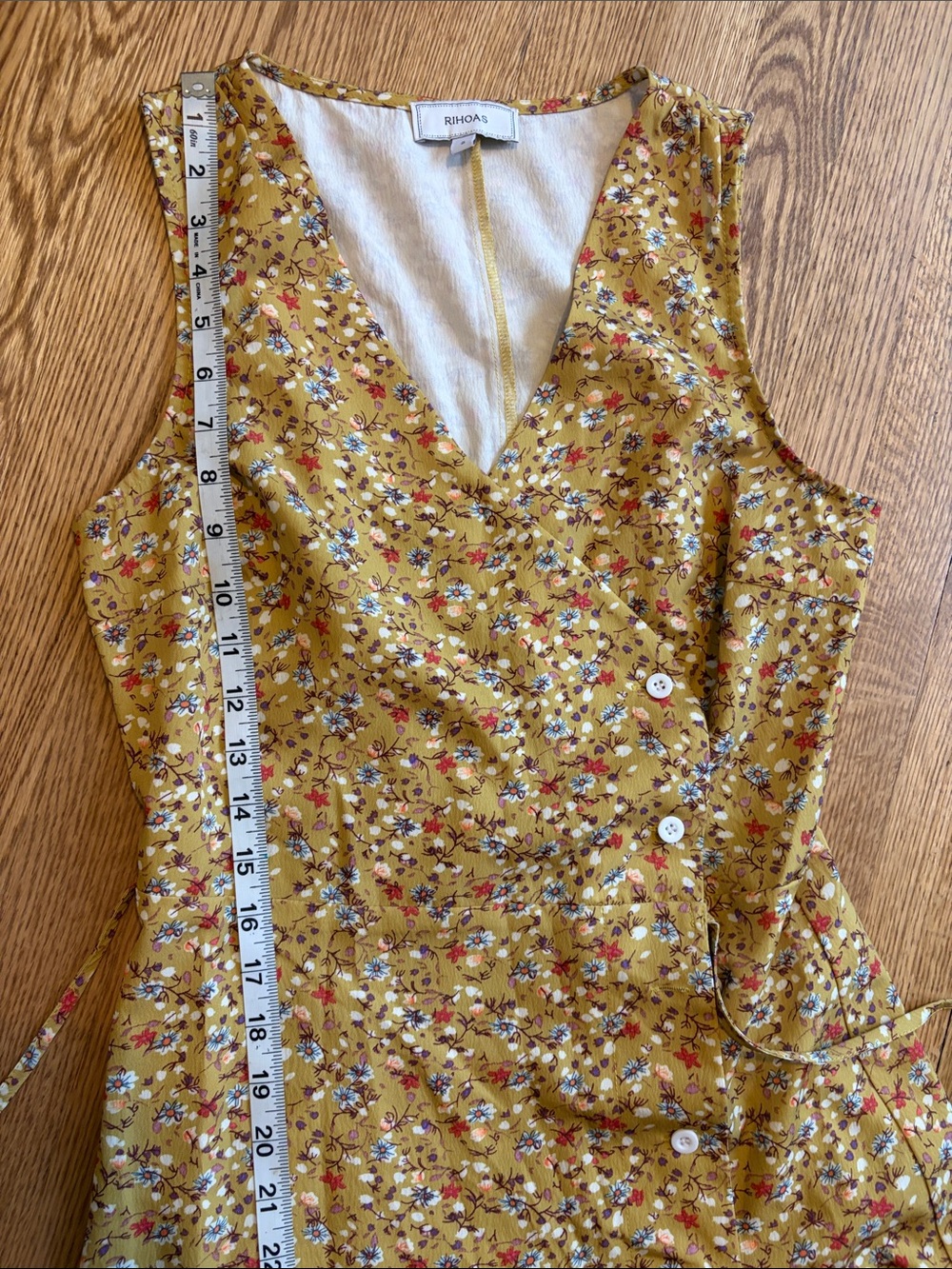 RIHOAS Mustard Floral Maxi Dress